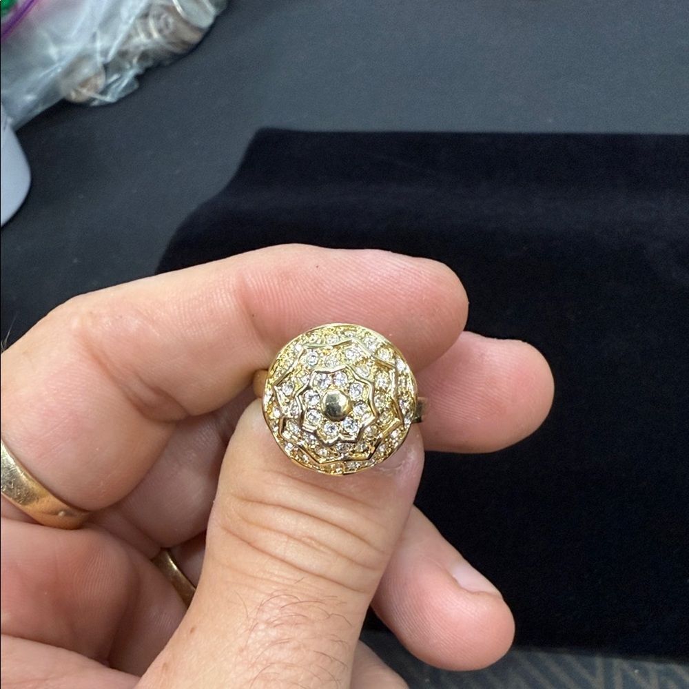 Costume Jewelry Elegant Gold Tone Women's Ring